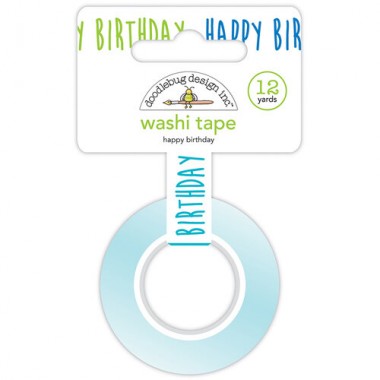Cinta Decorativa Washi Tape Happy Birthday Doodlebug | 6617