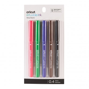 Set de 5 bolígrafos colores básicos de tinta infusible Cricut Básico 4.0 | 2006257