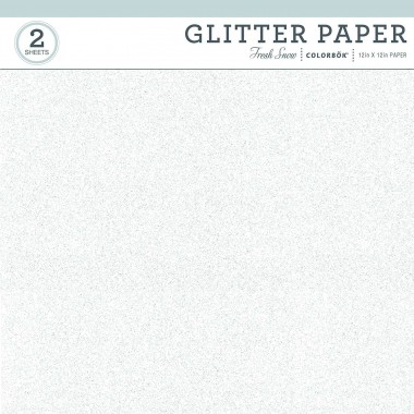 Papel Glitter Plata 12x12 pulg 2pz | 67299