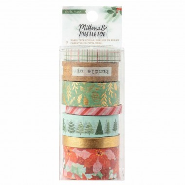 Washi Tape Foil Dorado Embellishment Mittens & Mistletoe 34013746