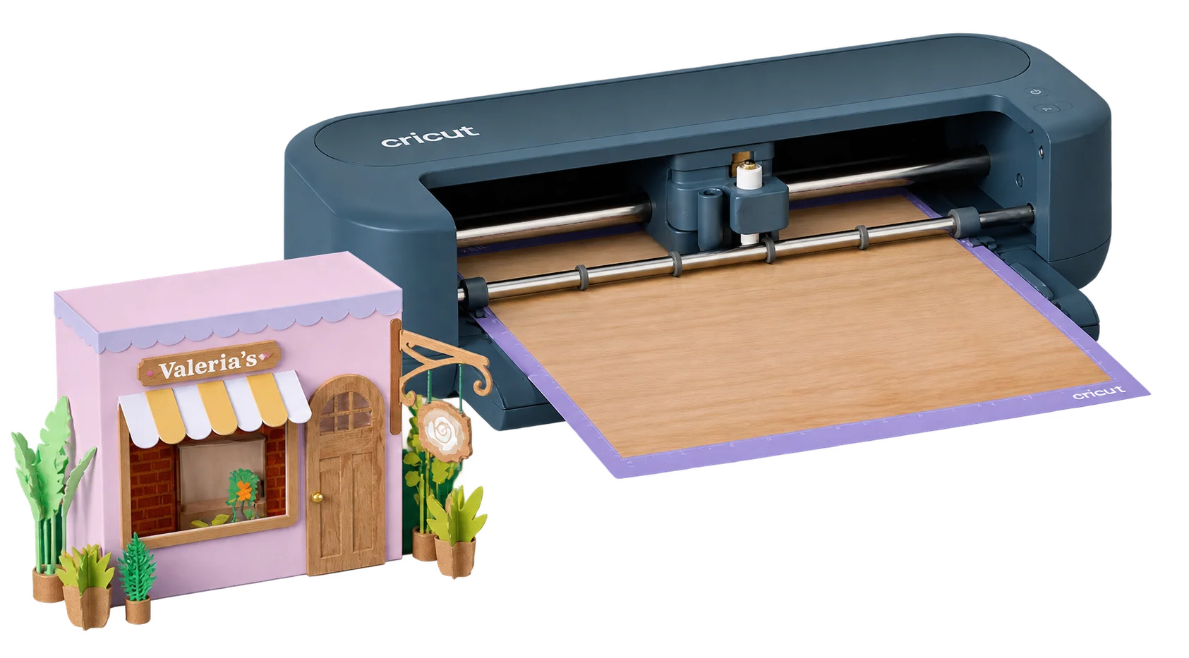 Cricut Maker 5 cortando un proyecto de papel